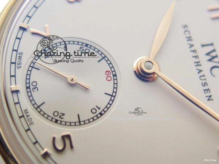 MIROTIME 0325 Compact Portuguese IW545409 RG ZF 1:1 Best Edition White Dial On Brown Leather Strap A 7336